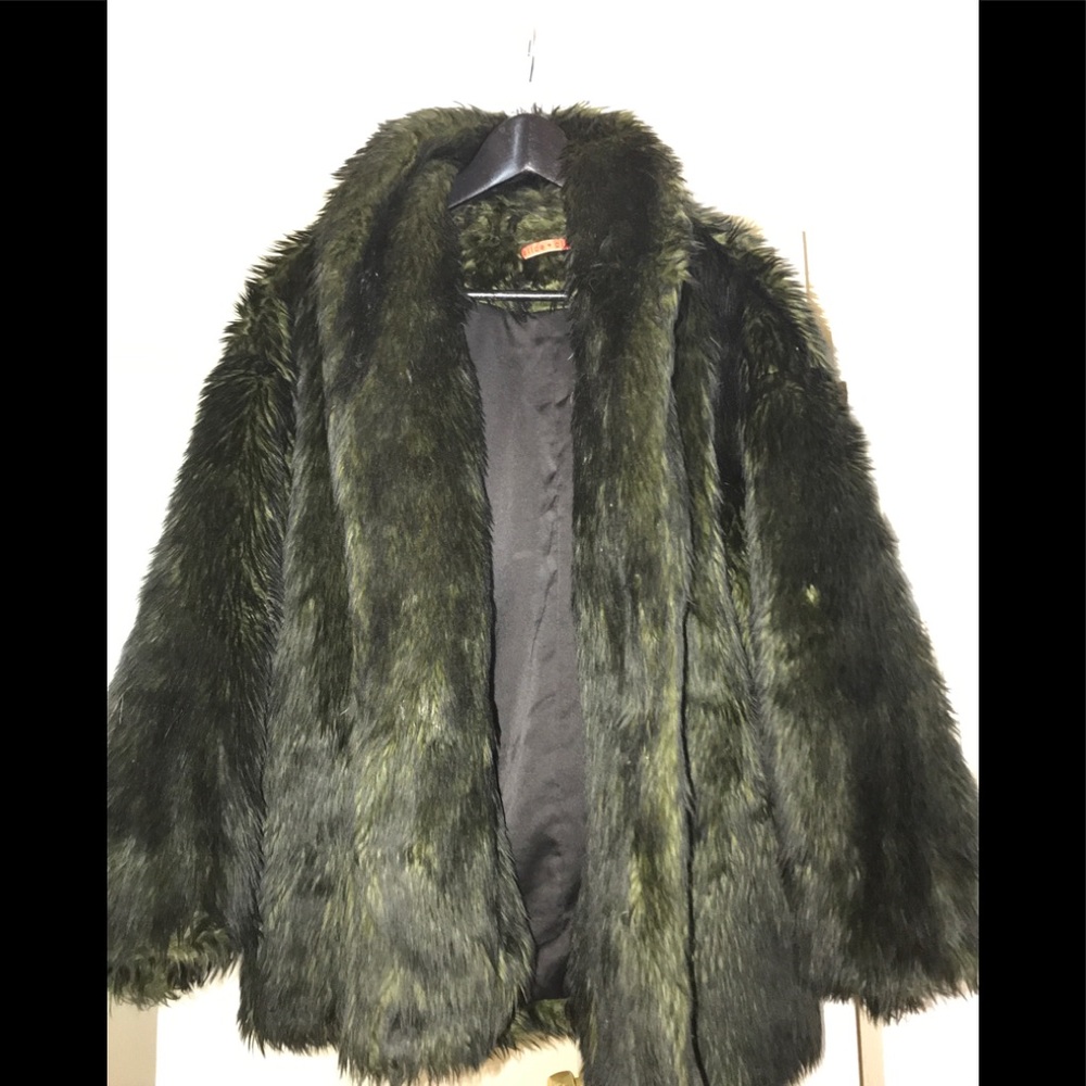 Alice and Olivia faux fur coat.  Size medium.